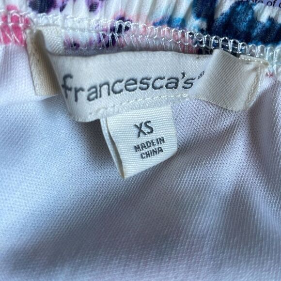 Francesca’s Multicolored Floral Fit & Flare Mini Dress w/Ruffles (XS) - Picture 12 of 16